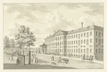 Det nasjonale sjøarsenalet i Amsterdam før brannen i 1791