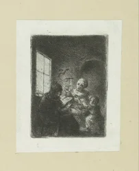 Gezin ved det raam The Compleat Work of Etchings av John Chalon / Oeuvre Complette des Eaux Fortes av Jean Chalon (serietittel)