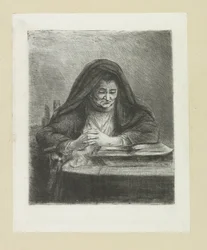 Lezende kvinne The Compleat Work of Etchings av John Chalon / Oeuvre Complette des Eaux Fortes av Jean Chalon (serietittel)