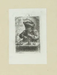Man aan de eettafel The Compleat Work of Etchings av John Chalon / Oeuvre Complette des Eaux Fortes av Jean Chalon (serietittel)