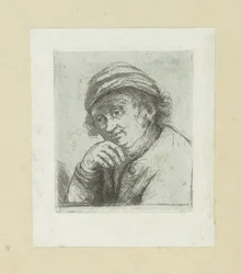 Man legger hånden under zijn kin The Compleat Work of Etchings av John Chalon / Oeuvre Complette des Eaux Fortes av Jean Chalon (serietittel)
