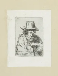 Mannen setter høy hoed i stok The Compleat Work of Etchings av John Chalon / Oeuvre Complette des Eaux Fortes av Jean Chalon (serietittel)