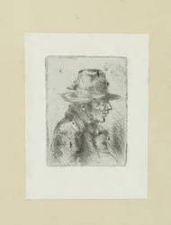 Man setter høy hod, til høyre The Compleat Work of Etchings av John Chalon / Oeuvre Complette des Eaux Fortes av Jean Chalon (serietittel)