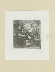 Mann setter pijp The Compleat Work of Etchings av John Chalon / Oeuvre Complette des Eaux Fortes av Jean Chalon (serietittel)