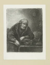 Oude man aan zijn bureau The Compleat Work of Etchings av John Chalon / Oeuvre Complette des Eaux Fortes av Jean Chalon (serietittel)