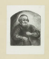 Oude mann in en leunstoel The Compleat Work of Etchings av John Chalon / Oeuvre Complette des Eaux Fortes av Jean Chalon (serietittel)