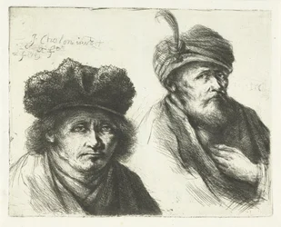 To menn, med hatt og turban