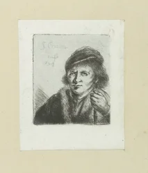 Volwassen man met hoed en stok The Compleat Work of Etchings av John Chalon / Oeuvre Complette des Eaux Fortes par Jean Chalon (serietittel)