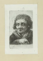 Voksen mann, høyre hånd synlig The Compleat Work of Etchings av John Chalon / Oeuvre Complette des Eaux Fortes av Jean Chalon (serietittel)
