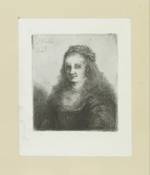 Kvinne med et perlekjede i håret The Compleat Work of Etchings av John Chalon / Oeuvre Complette des Eaux Fortes av Jean Chalon (serietittel)