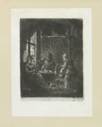 Woonkamer setter par The Compleat Work of Etchings av John Chalon / Oeuvre Complette des Eaux Fortes av Jean Chalon (serietittel)
