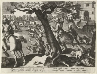 Hertenjacht met honden Jachttaferelen (serietittel) Jakten på vilt, fugl og fisk i Bestiary (serietittel)