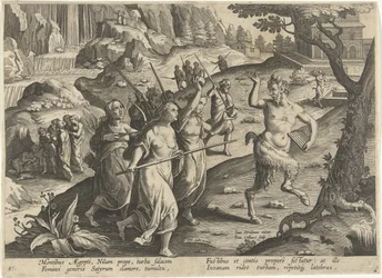 Vrouwen verjagen een sater Jachttaferelen (serietittel) Jakten på vilt, fugl og fisk i Bestiary (serietittel)
