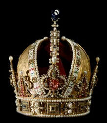 Krone til keiseren av Det hellige rike Rodolph II av Habsburg (1552-1612). Tilskrevet gullsmeden Jan Vermeyen (1559-1606) 1602 Vienna Kunsthistorisches Museum - Kronen til keiseren av Det hellige romerske rike, Rudolf II av Habsurg (1552-1612). Sannsynligv