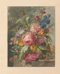 Stilleben med blomster