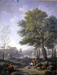 Capriccio utsikt med en belvedere