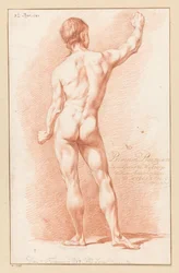 Stående naken mann, sett bakfra (1. premie 1767)
