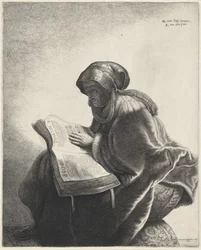 Leser gammel kvinne