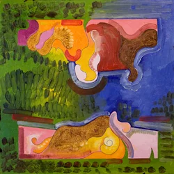 A Lesson in Biology, 2006 (olje på tre)