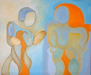 Mann og kvinne nr 1, 2009 (olje på lerret)