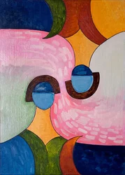 Opp-ned og innsiden ut, 2007 (olje på tre)