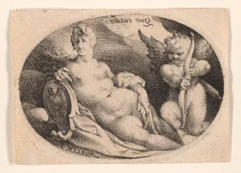 Venus og Cupid i skyene