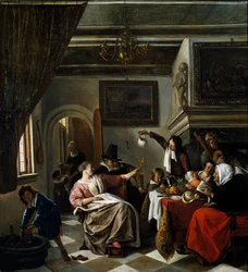 Familiefeiring, av Jan Steen (1626-1679)