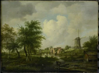 Den falleferdige vollen i Amsterdam med Weteringpoort, sett over Buitensingel