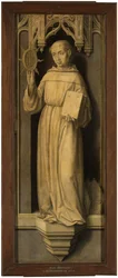 ""Saint Bernardino of Siena (1380-1444)"" (Saint Bernardino of Siena) Maleri av Jan Provost (Provoost) (1465-1529) - c 1510 - Olje på tre Dim 123x45 cm Museo del Prado, Madrid