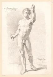 Stående mannlig naken, sett forfra (2. premie 1789)