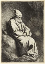 Eremitten (Bartsch 6; Hollstein 17. Mellom VII og VIII, uregistrert)