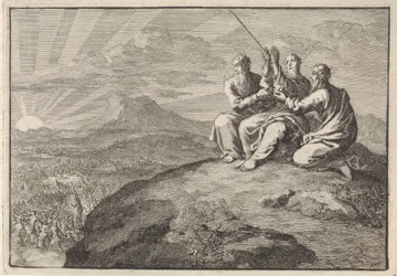 Aron og Hur støtter Moses