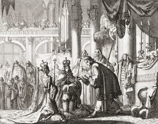 Kroningen av kong Vilhelm III og dronning Maria II, 11. april