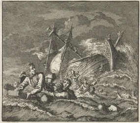 Emblem: forlis Forlis med druknende mennesker
