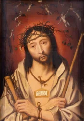 Kristus kronet med torner, eller Ecce Homo, ca. 1525 (olje på panel)
