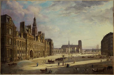 Rådhuset, i 1868, i 1868 (olje på lerret)