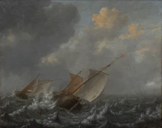 Fartøy på et hakkete hav