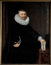 portrett av mr. Fredag ​​Van Vollenhoven Jr. Maleri av Jan Van Ravesteyn (ca. 1570 - 1657) Ec. Hol., omkring 1620. Olje på lerret. Mål: 1,31 X 1,03 m. Lille, Museum of Fine Arts
