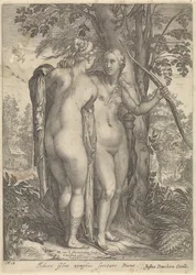 Diana og en nymfe foran et tre Diana og nymfene hennes (serietittel)