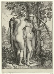 Diana og en nymfe foran et tre Diana og nymfene hennes (serietittel)