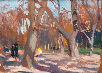 Planty-parken i Krakow, ca. 1903 (olje på lerret)