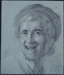 Leende Rembrandt (kopi etter Rembrandts tidlige selvportrett hos F. Stoop i Byfleet)