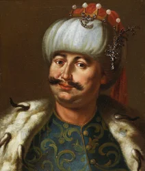 John III Sobieski, konge av Polen, kledd som en osmansk sultan.
