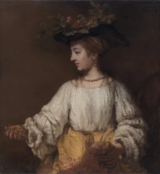 Flora - Maleri av Rembrandt van Rijn