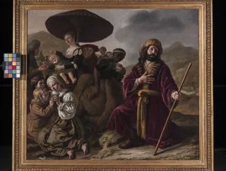 Jakob søker Esaus tilgivelse (olje på lerret)