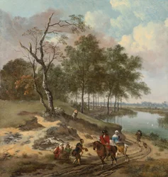 Landskap med ryttere og tiggere
