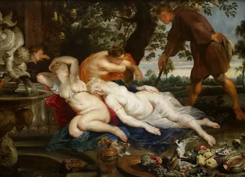 Cymon og Iphigenia - Jan Wildens (1586-1653). Olje på lerret, ca. 1617. Dimensjon : 208x282 cm. Kunsthistorisk museum, Vienne