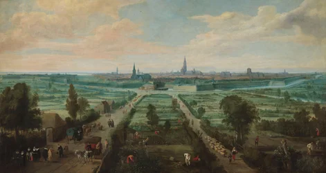 Panoramautsikt over Antwerpen fra øst