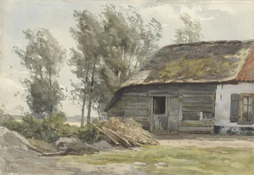 Bondegård med låve
