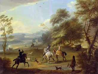 A Hawking Party, ca. 1690